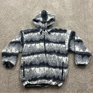 Vintage Duffel Sportswear hooded Fleece Coat women’s L
